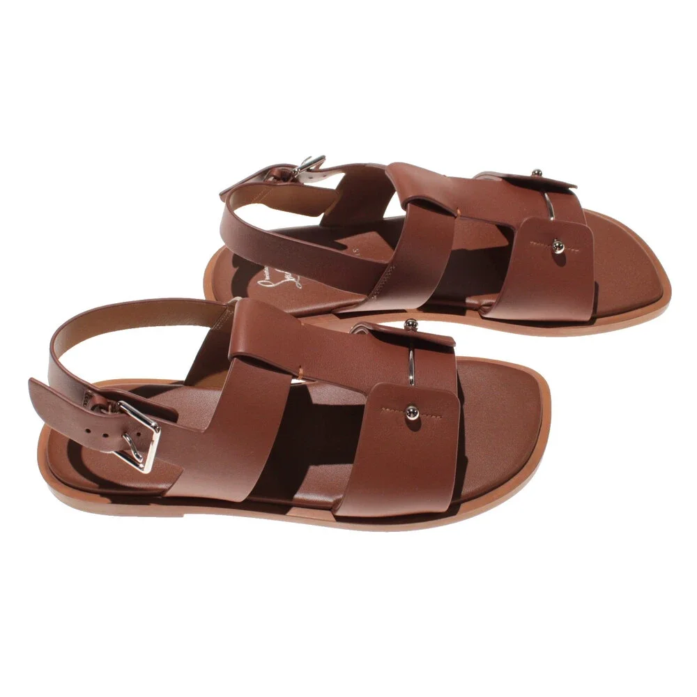 Christian Louboutin NWB Chambeliss Sandals Size 43 (US 10) in Brown Leather